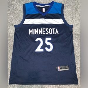Minnesota Timbewolves Derrick Rose NBA BASKETBALL Jersey Mens XL BLUE RARE